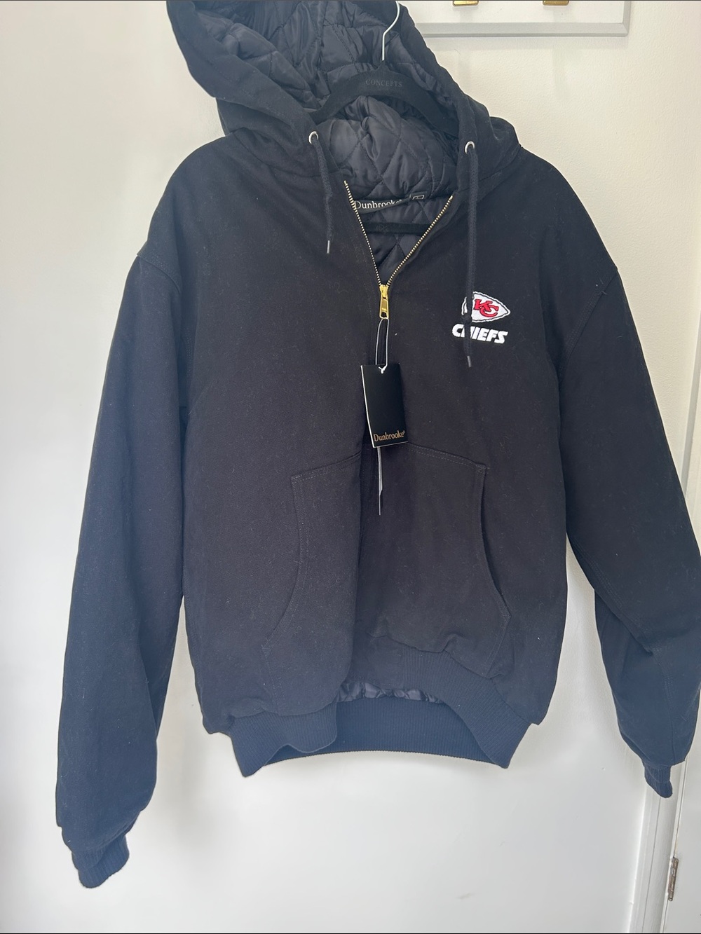 Dunbrooke Black Kansas City Chiefs Quilted-Lined Jacket
